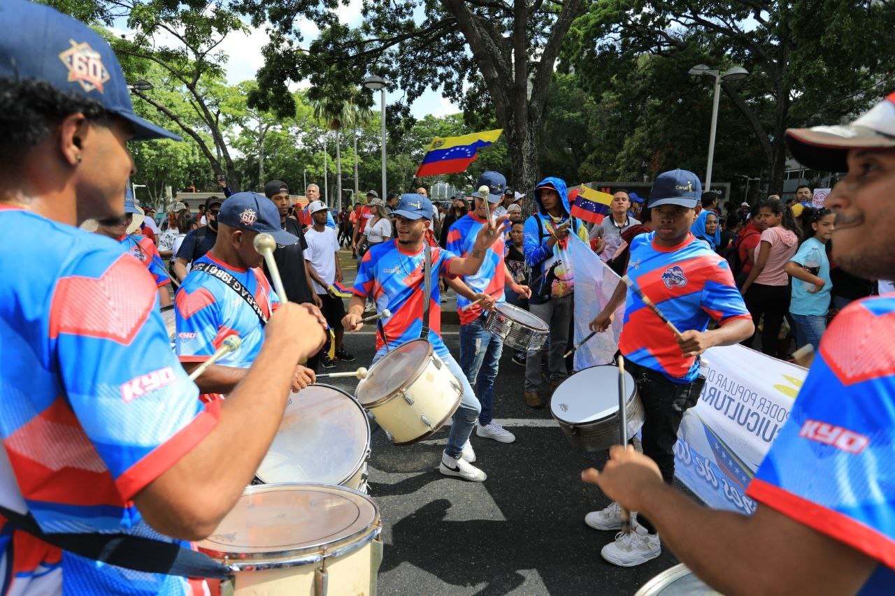 Diferentes manifestaciones culturales estuvieron presentes en la marcha de la clase obrera. Foto/ Nathael Ramírez